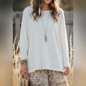 Cream Sweater Pit 24 L26.5